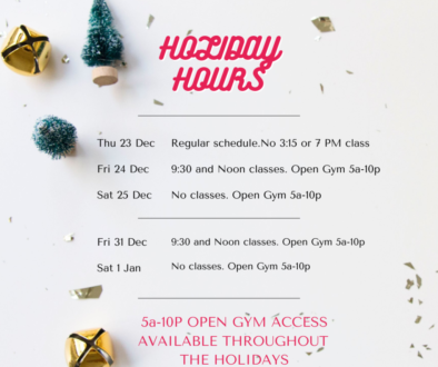 COVE HOLIDAY HOURS