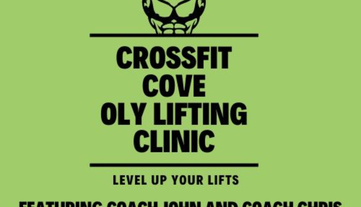 Two Olympic Lifting Clinics with Coach John and Coach Chris! 